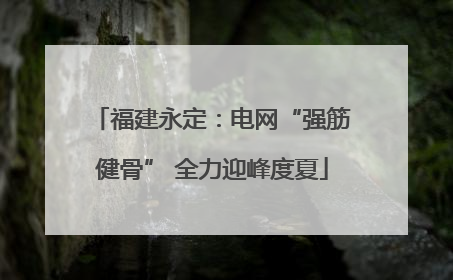 福建永定：电网“强筋健骨” 全力迎峰度夏